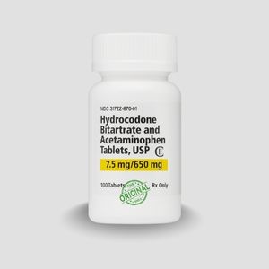 Hydrocodone 7.5/650mg 1 Hydrocodone 7.5/650mg