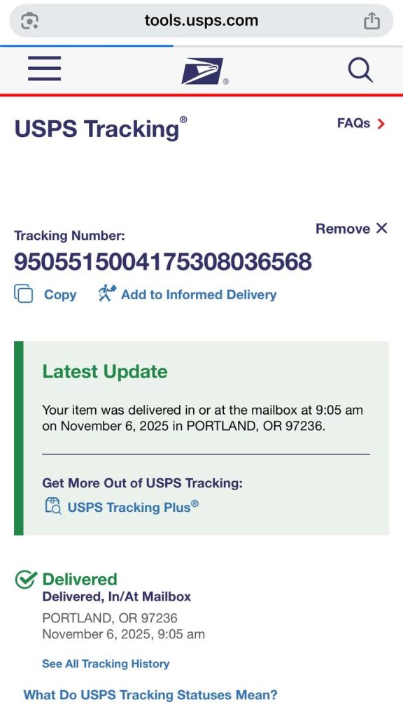 Delivery Proofs 2 Tracking Proof 2
