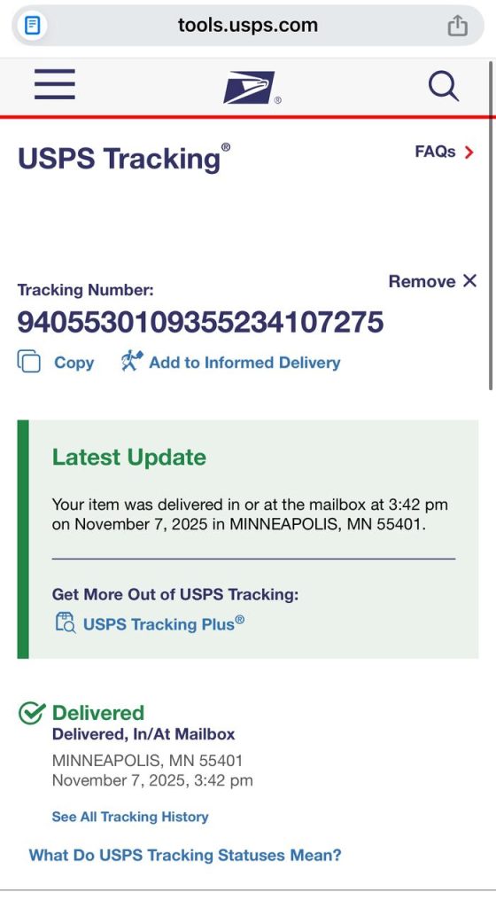 Delivery Proofs 4 Tracking Proof 4